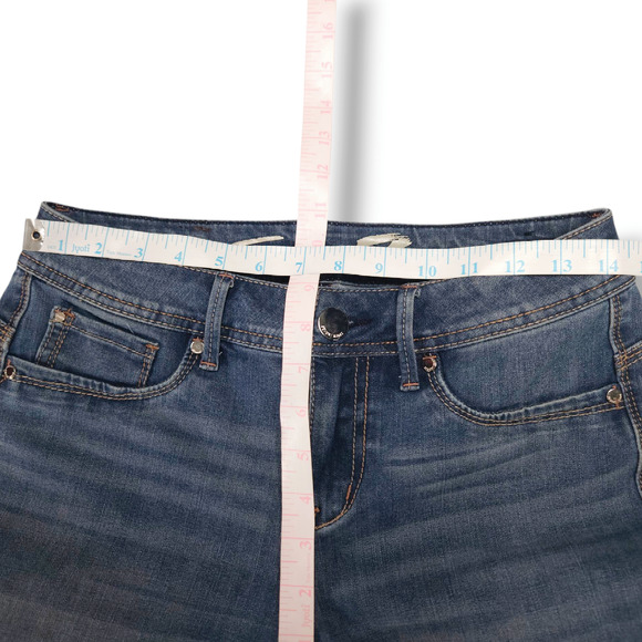 EUC Seven 7 Mid Rise Slim Fit Legging Denim Jeans Sz. 4 [27.5] x28 Vintage Blue - Picture 8 of 10